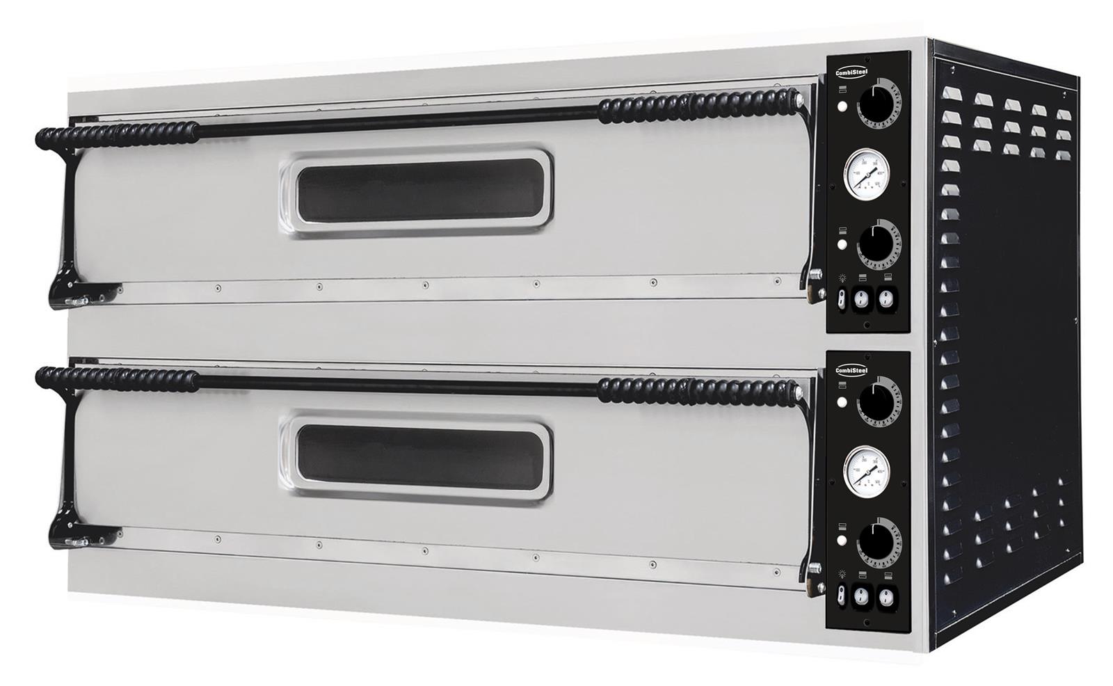 PIZZAOFEN für 2x 3 Pizzen, 400V, mit Fenster