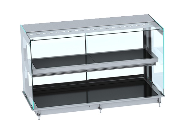 Kopie von EINBAUWÄRMEVITRINE GN 4/1 Keramik eckig schwarz #1