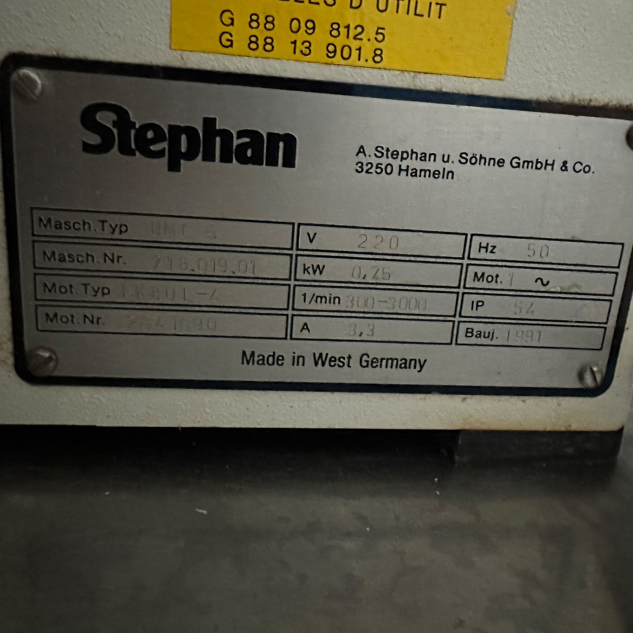 Stephan UMC5 Universalmaschine gebraucht Salbenrührmaschine