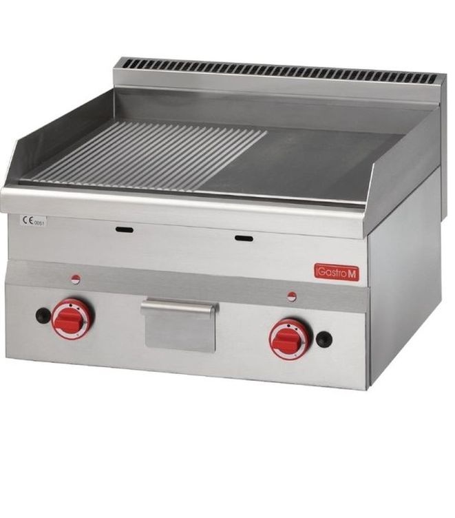 Gastro M 600 Gasgrillplatte 60/60FTRG 2/3 Glatt und 1/3 Gerillt