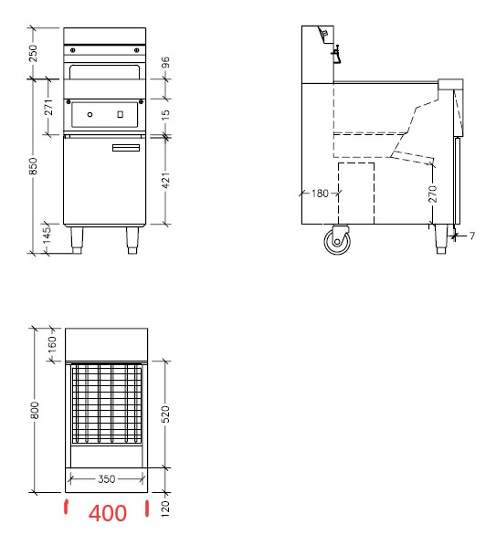 ELEKTRO FRITEUSE 1X 25L