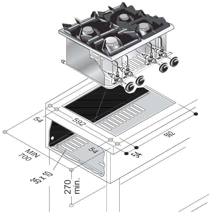 GASHERD 4 BR. 14KW