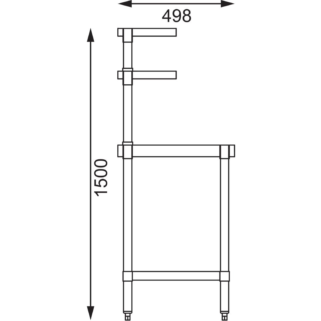 Vogue Arbeitstisch mit Regalboden und Wandregal 120cm