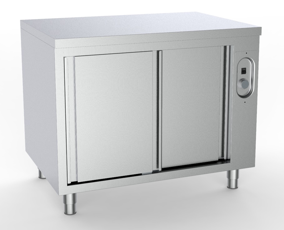 700er WÄRMESCHRANK 1200mm breit, 2 Türen, Edelstahl