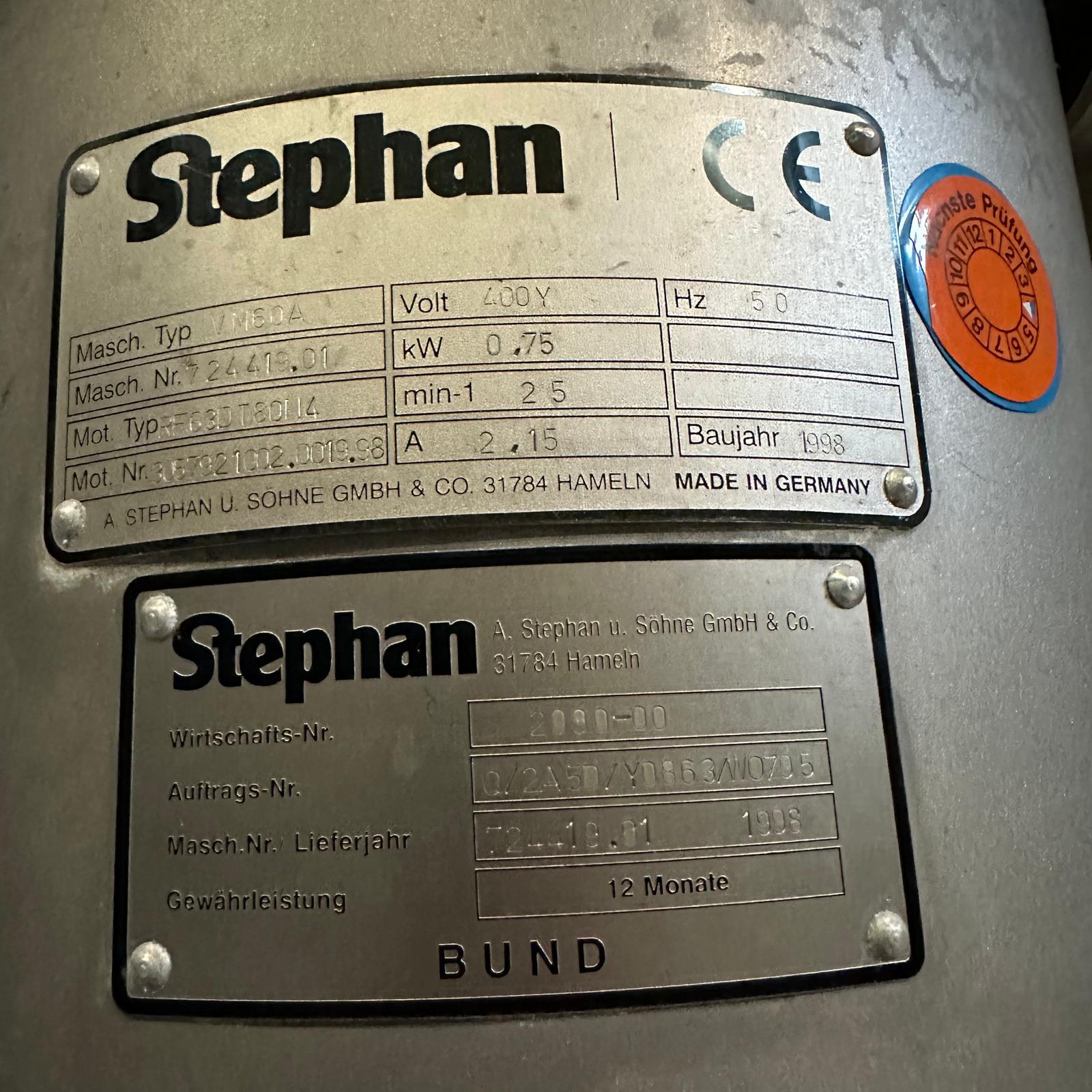 Stephan VM60 Vakuummischer Druckknopf Tumbler gebraucht