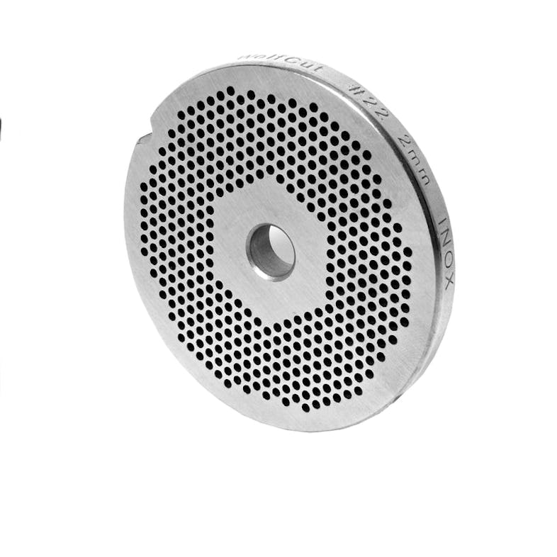 WOLFCUT Fleischwolfscheibe, Lochscheibe INOX-Stahl Größe 22 - 2,5 mm Bohrung kompatibel mit BIZERBA FW-N 22/2 / ALEXANDERWERK 22N / REWEBO RF802 uvm.