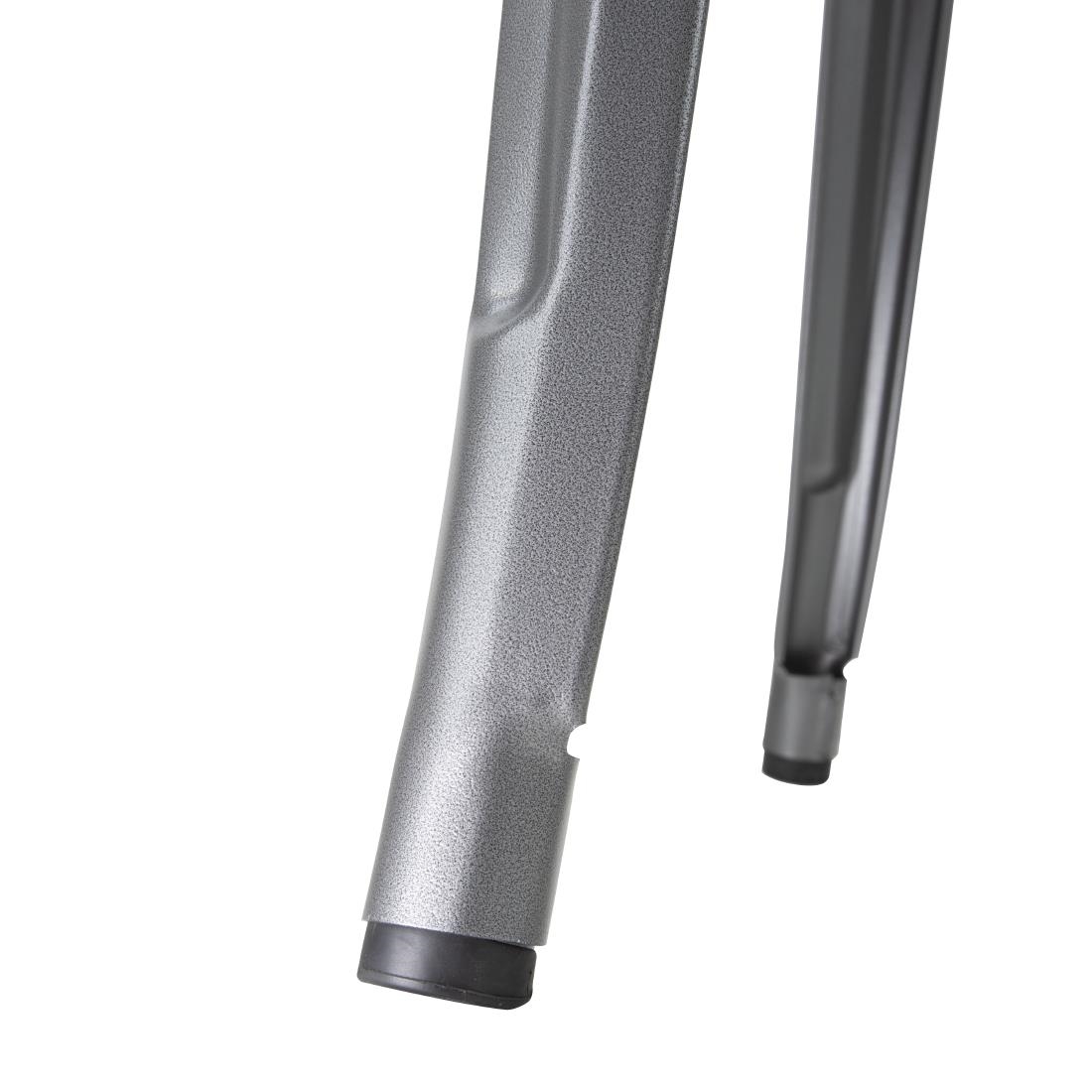 Bolero Bistro Bartisch mit Holzplatte grau