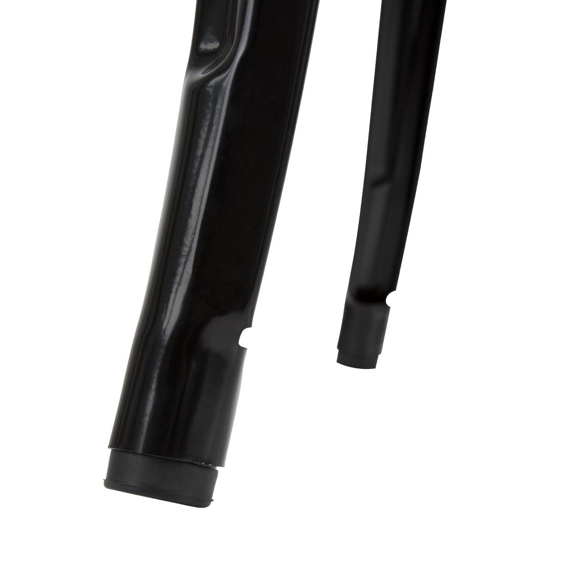 Bolero Bistro Bartisch mit Holzplatte schwarz