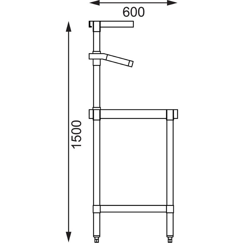 Vogue Edelstahl Arbeitstisch mit Aufsatz 120cm