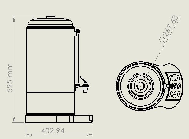 Kopie von KAFFEE PERKOLATOR DOPPELWANDIG 6L - 40 TASSEN #1