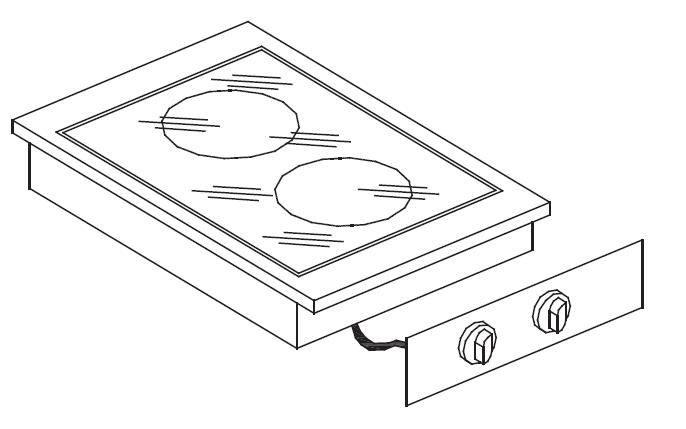 GLASKERAMIKHERD 2 ZONEN