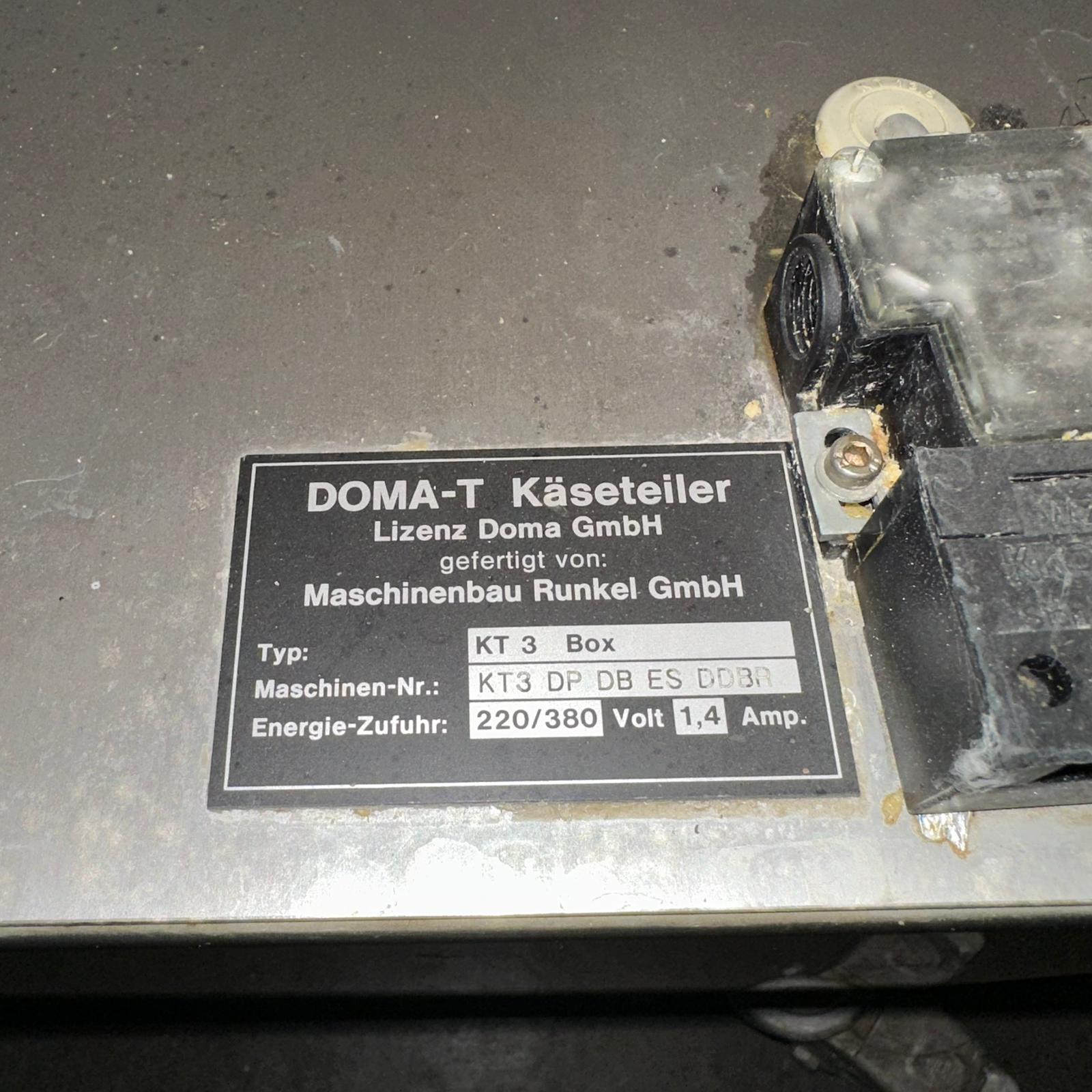 DOMA-T KT 3 Box Käseteiler Käseportionierer Portioniermaschine-Copy