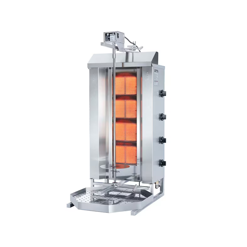 Potis GD4/Erdgas Dönergrill, 14 kW, max. 70 kg Fleisch, BTH 550 x 740 x 1120 mm