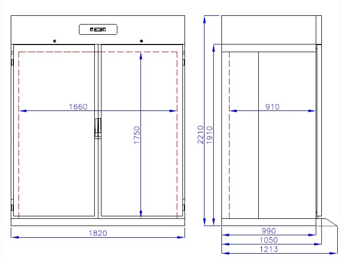 ROLL-IN TIEFKÜHLSCHRANK RFS MONO BLOCK 1400 LTR
