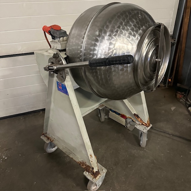 Kopie von Lescha CM141 Edelstahl Freifallmischer Trommelmischer 140 Liter gebraucht #1