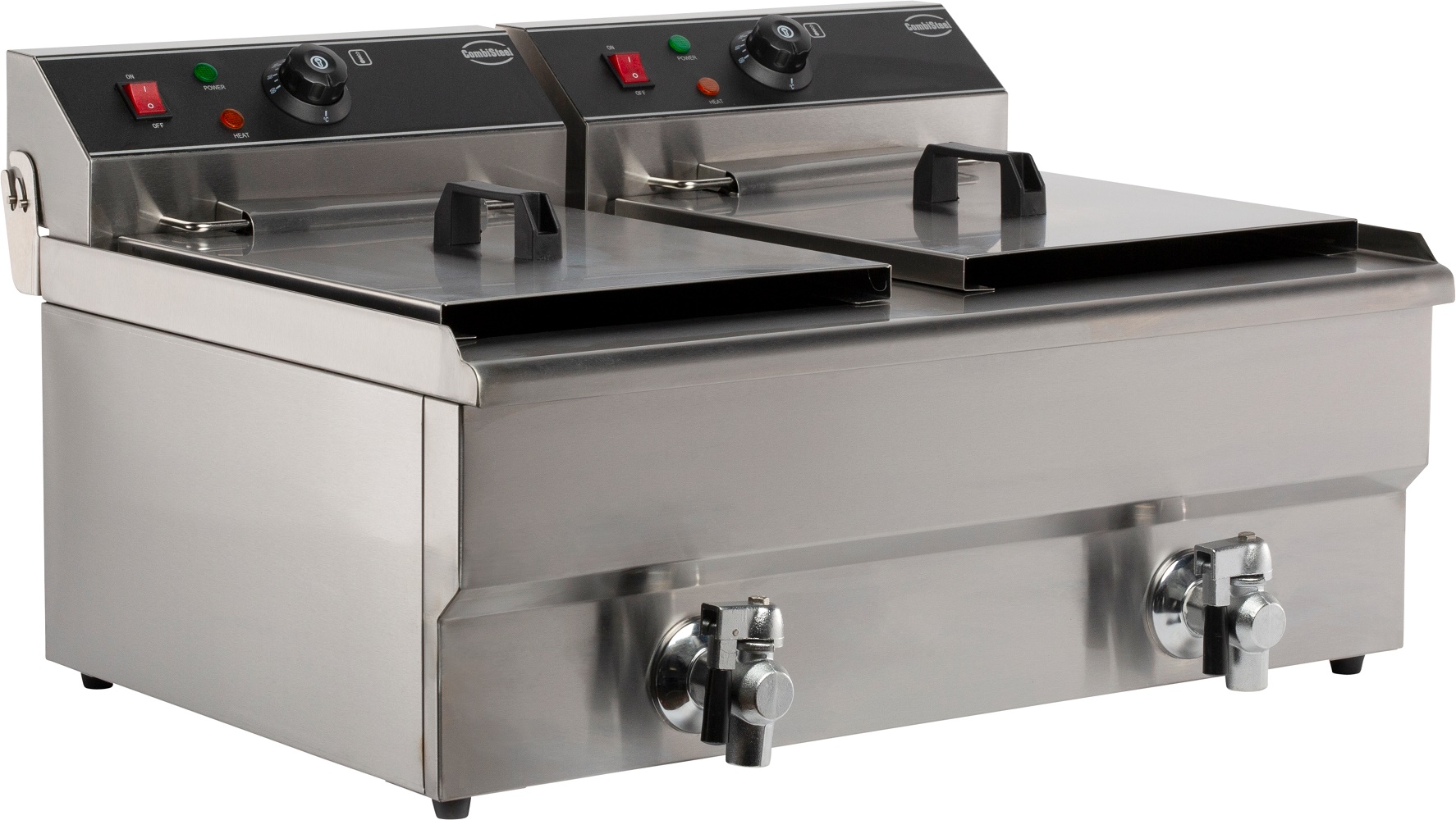 Chefgastro Elektro Tischfritteuse 2x10 Liter BxTxH 690x560x380mm