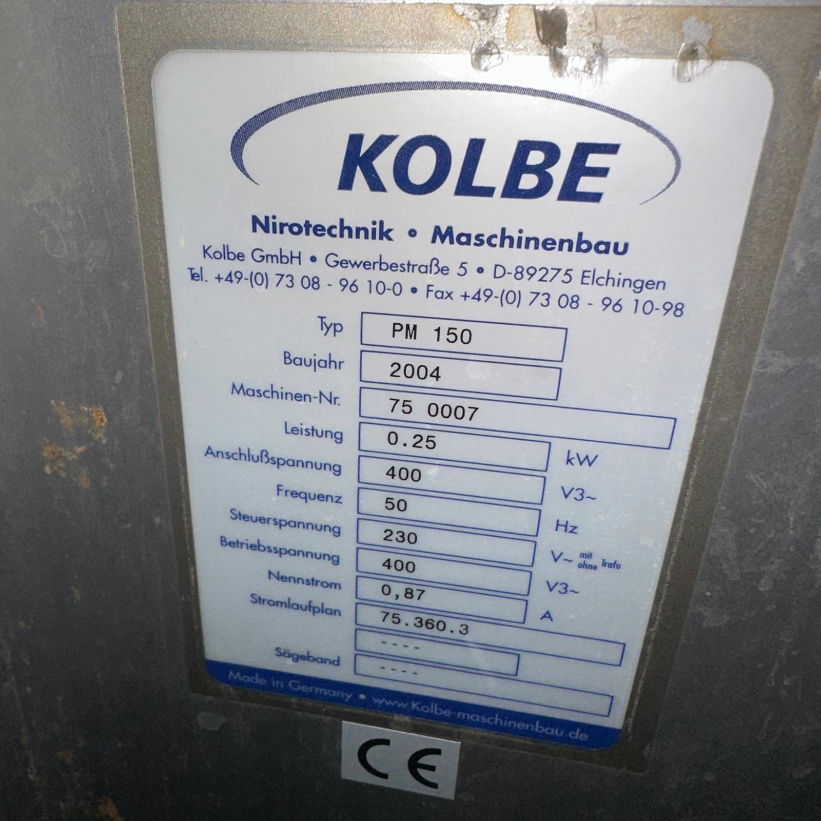 Kolbe MW100 Mischfleischwolf + PM150 Portiomat Hackfleischlinie
