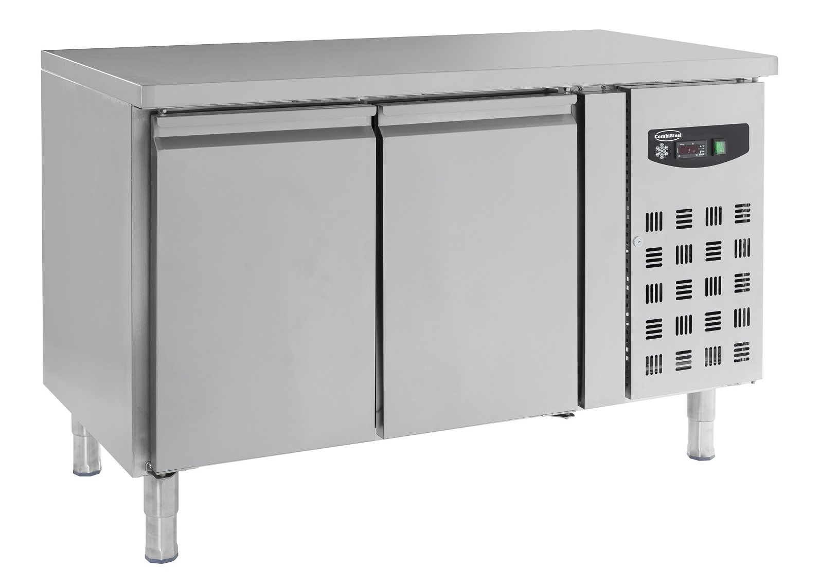 Gastro Edelstahl Kühltisch Kühltheke 2 Türen 1360x600x850mm 228l +2/+8°C