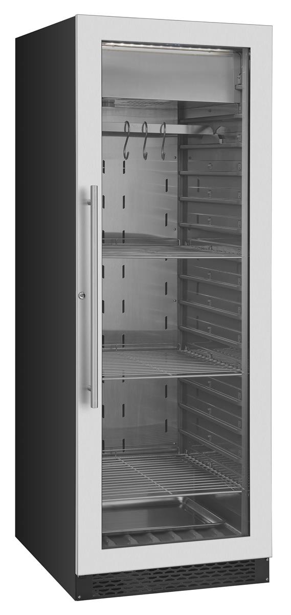 Dry Age Schrank CHARTREUX | 1x abschließbare Glastür + LED | 388 Liter, HxBxT 172x59,5x71cm | +1/+25°C