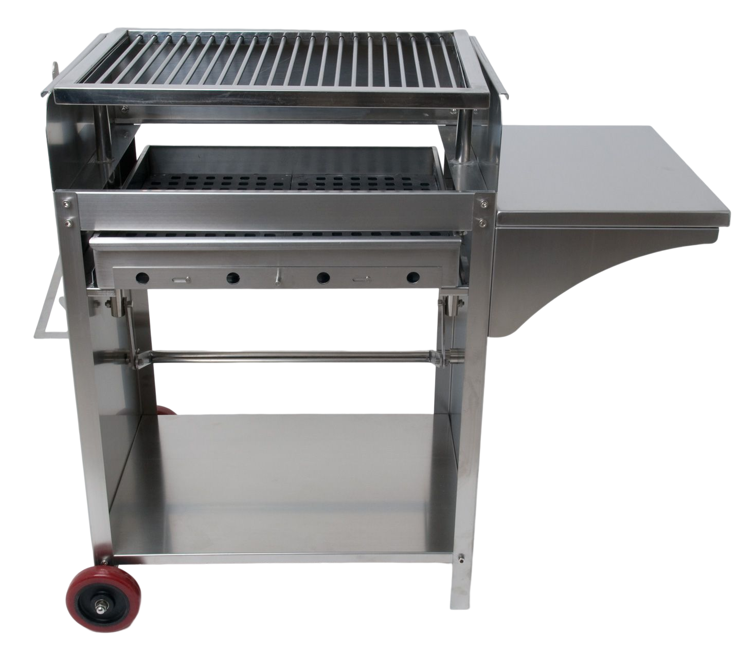 62cm Edelstahl Holzkohlegrill Grill Edelstahlgrill Gewerbegrill verstellbar