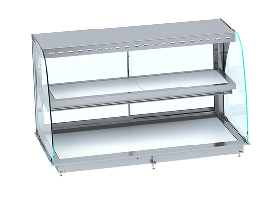 EINBAUWÄRMEVITRINE KERAMIK RUND - WEIß 5/1
