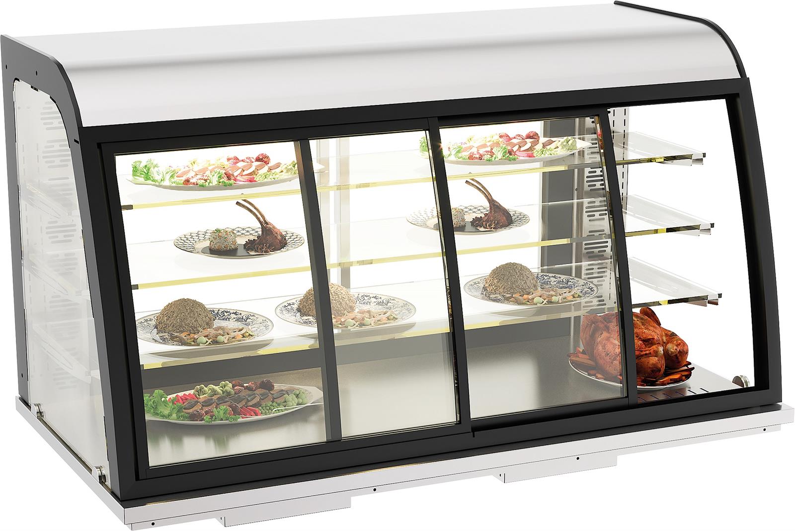 EINBAUWÄRMEVITRINE 155L SCHIEBETÜREN