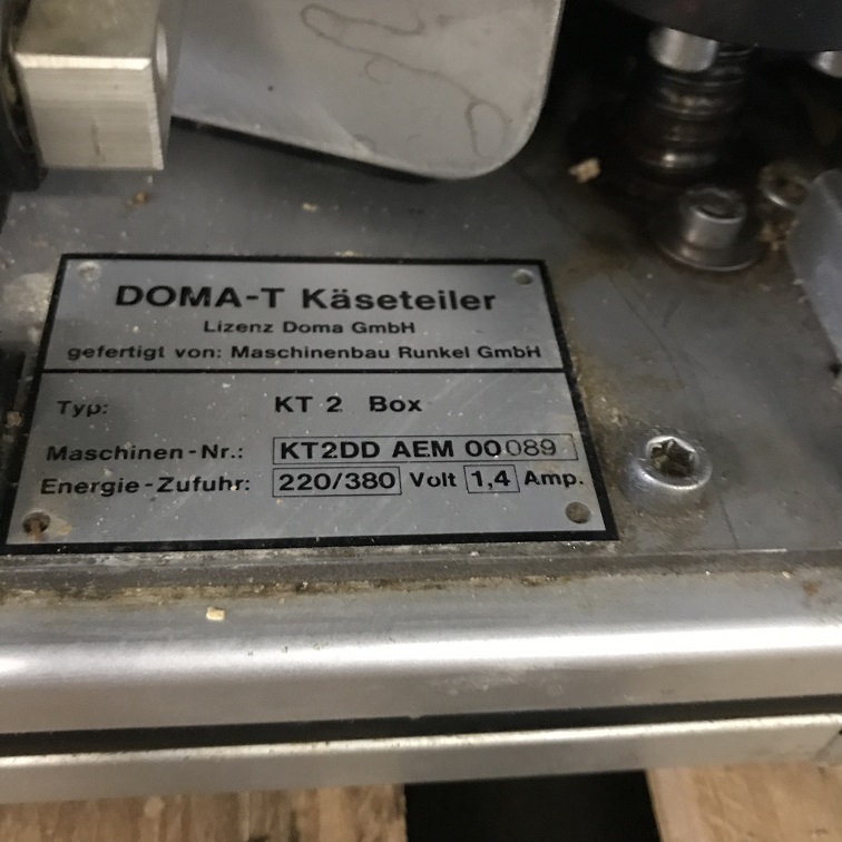 DOMA-T KT 2 Box Käseteiler Käseportionierer Portioniermaschine