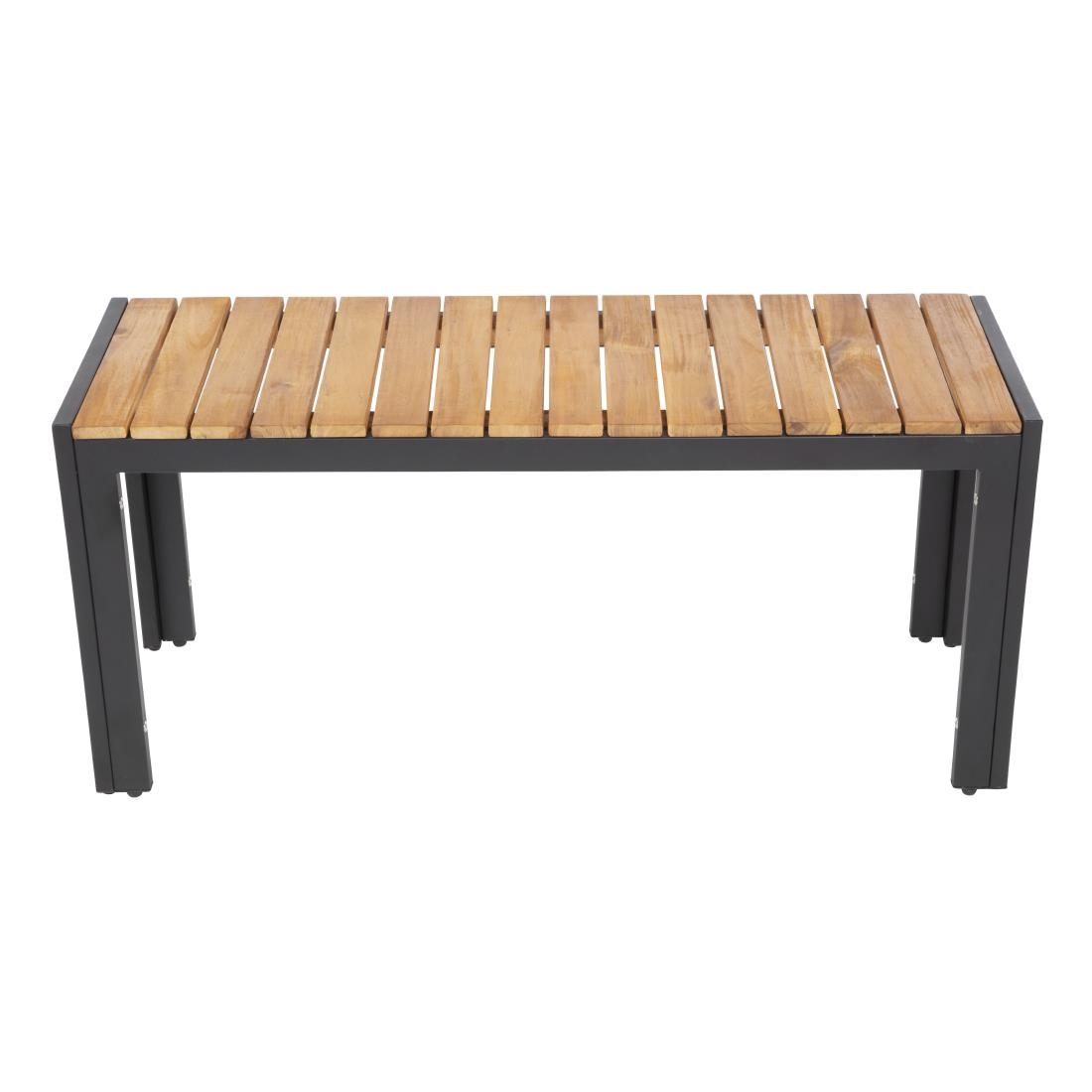 Bolero Stahl- und Akazienholzbänke 100cm