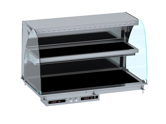 EINBAU WANDMODELL WÄRMEVITRINE KERAMIK RUND - SCHWARZ 4/1