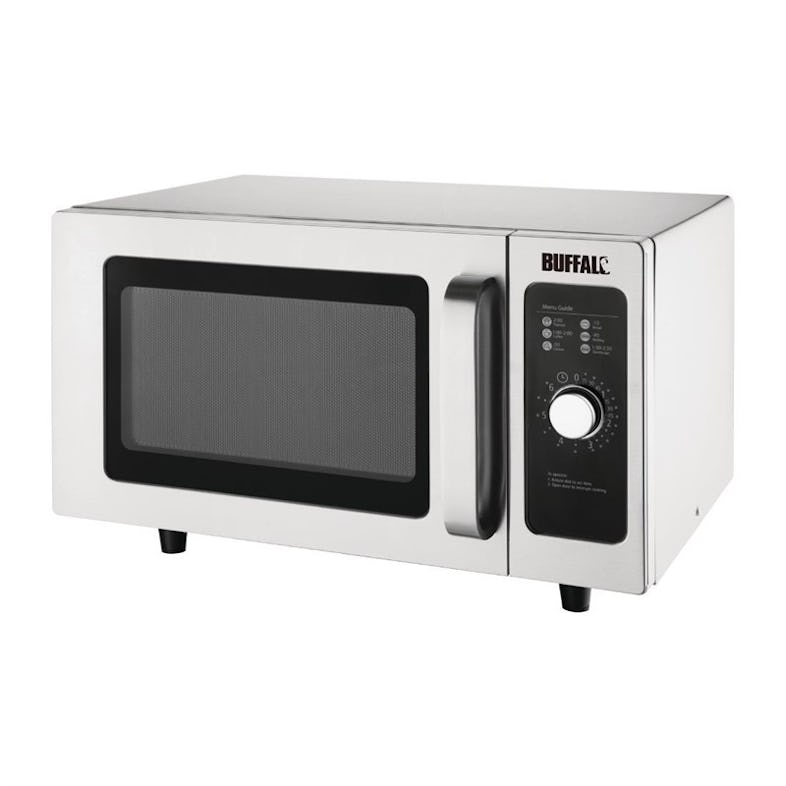 Buffalo Professional Mikrowelle | 25L | 1000W | Manuelle Steuerung | Edelstahl