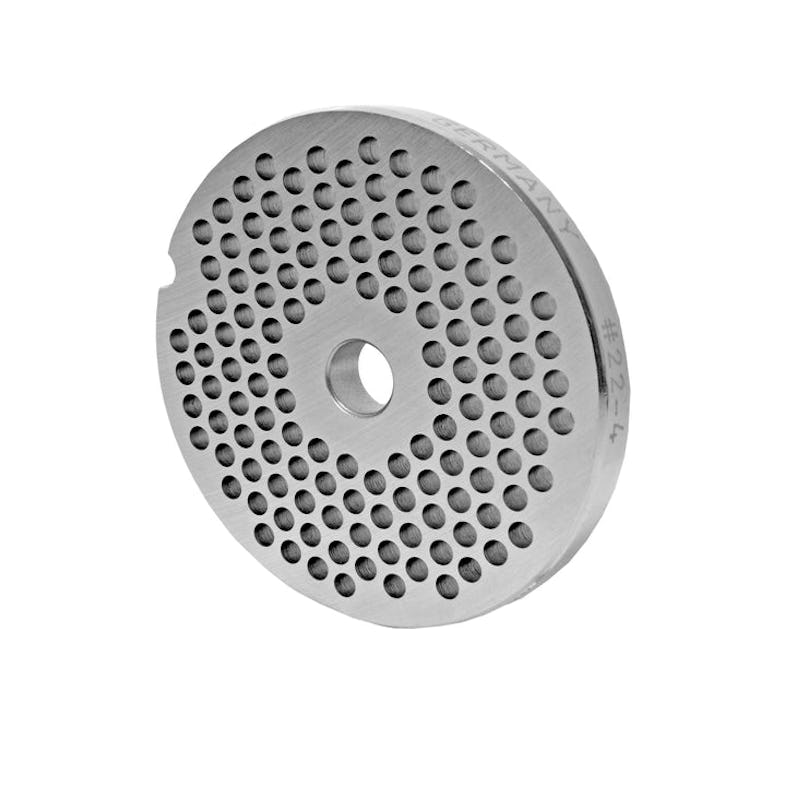 WOLFCUT Fleischwolfscheibe, Lochscheibe INOX-Stahl Größe 22 - 4,0 mm Bohrung kompatibel mit BIZERBA FW-N 22/2 / ALEXANDERWERK 22N / REWEBO RF802 uvm.