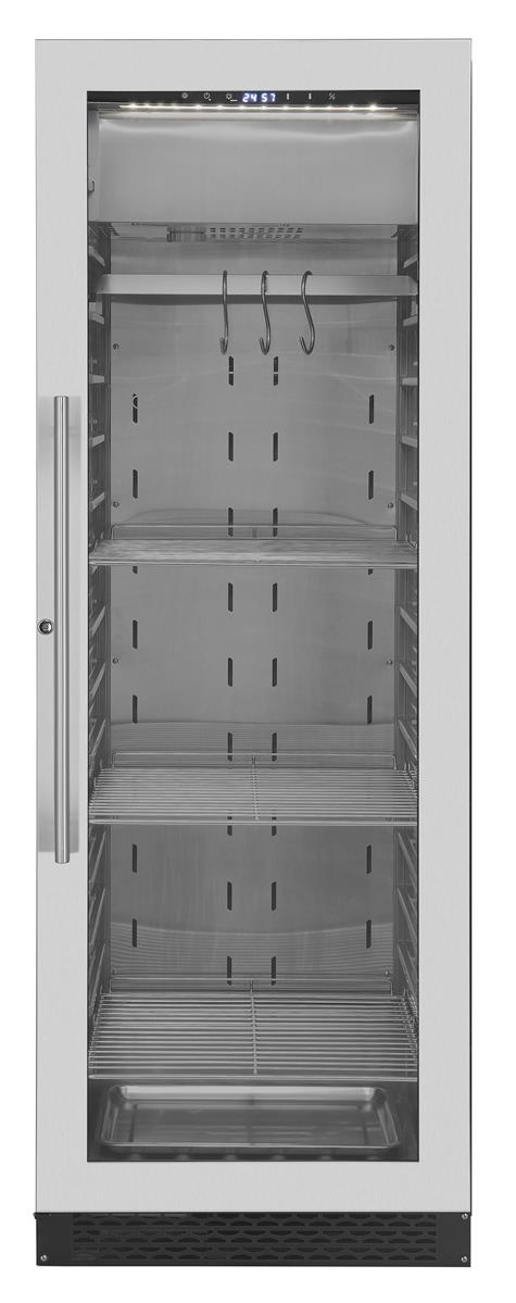 Dry Age Schrank CHARTREUX | 1x abschließbare Glastür + LED | 388 Liter, HxBxT 172x59,5x71cm | +1/+25°C