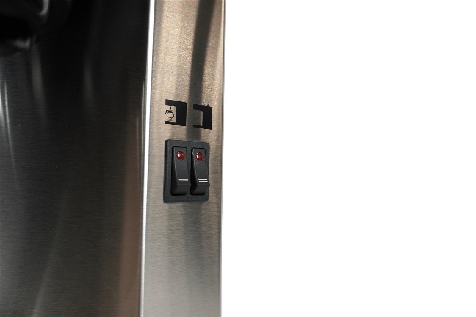 Kaffeemaschine inkl. 2 Kaffeekanne aus Glas 1,8 Liter | 45,5x20,5x40,5cm | Edelstahl