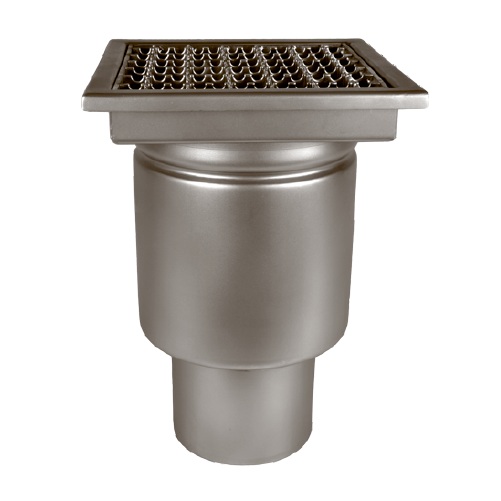 Bodeneinlauf 200x200 DN100 vertikal