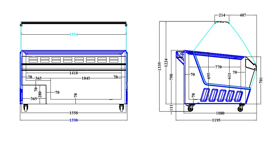 SPEISEISVITRINE HAWAI 16X 5LTR