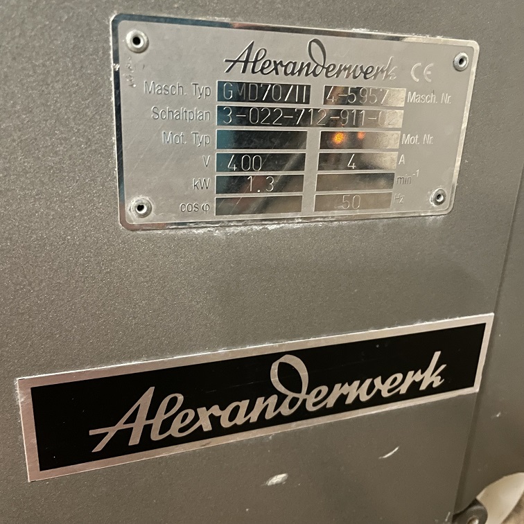 Alexanderwerk GMD70 II Hubknetmaschine gebraucht