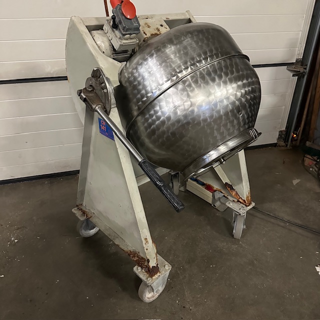 Lescha CM141 Edelstahl Freifallmischer Trommelmischer 140 Liter gebraucht