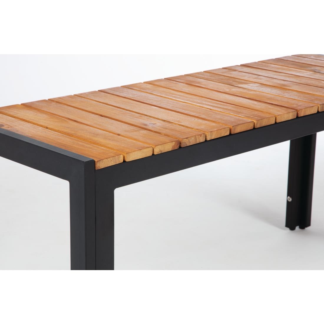 Bolero Stahl- und Akazienholzbänke 100cm
