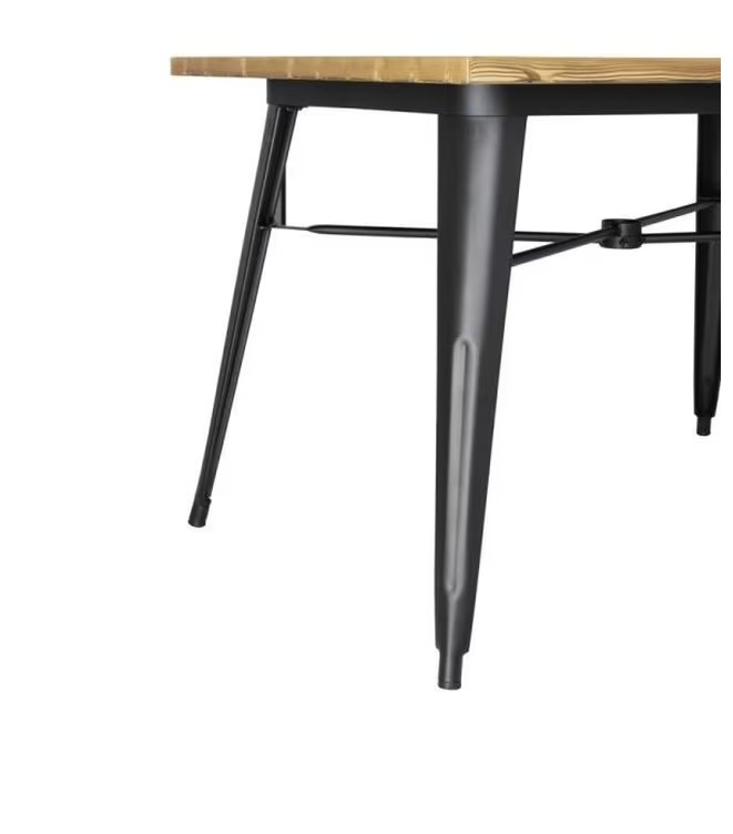 Bolero Kompletter Outdoor Tisch 120x76x76cm Helles Holz