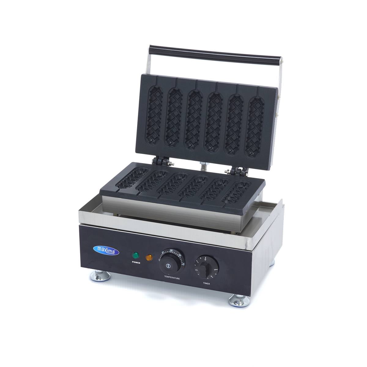 Maxima Waffeleisen Hot Dog am Stiel - 6 Stück - 36 x 135 mm (je Hot Dog)