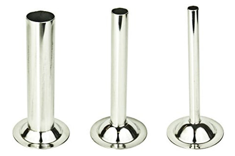 WOLFCUT Wurstfülltrichter 3er-Satz INOX-Stahl Größe 22 kompatibel mit BIZERBA FW-N 22/2 / ALEXANDERWERK 22N / REWEBO RF802 uvm.