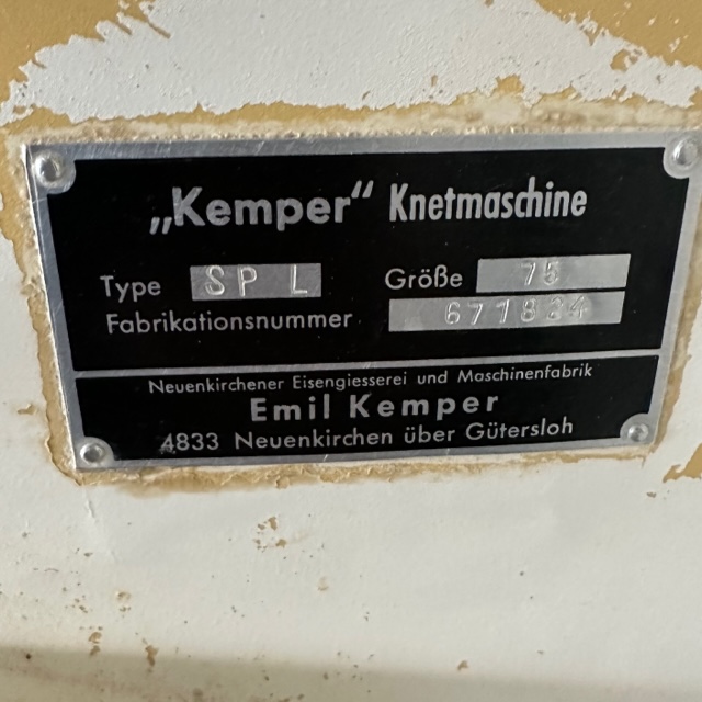 Kemper SPL75 Spiralknetmaschine Teigmaschine gebraucht