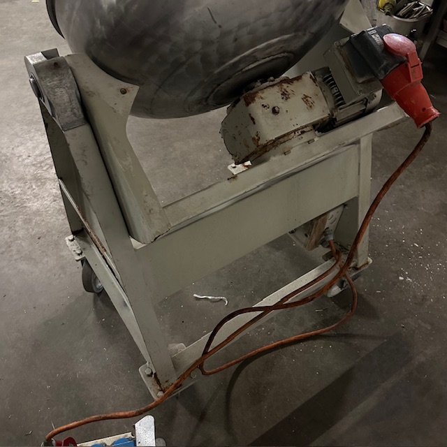 Kopie von Lescha CM141 Edelstahl Freifallmischer Trommelmischer 140 Liter gebraucht #1