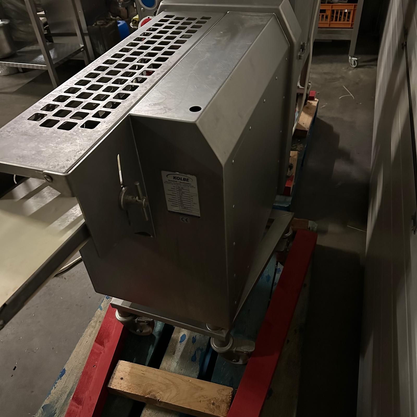 Kolbe MW100 Mischfleischwolf + PM150 Portiomat Hackfleischlinie