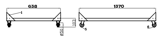 UNTERBAU FÜR SALADETTE 3 TÜREN