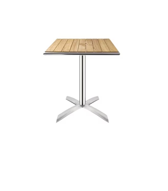Bolero quadratischer klappbarer Tisch Eschenholz 1 Bein 60cm