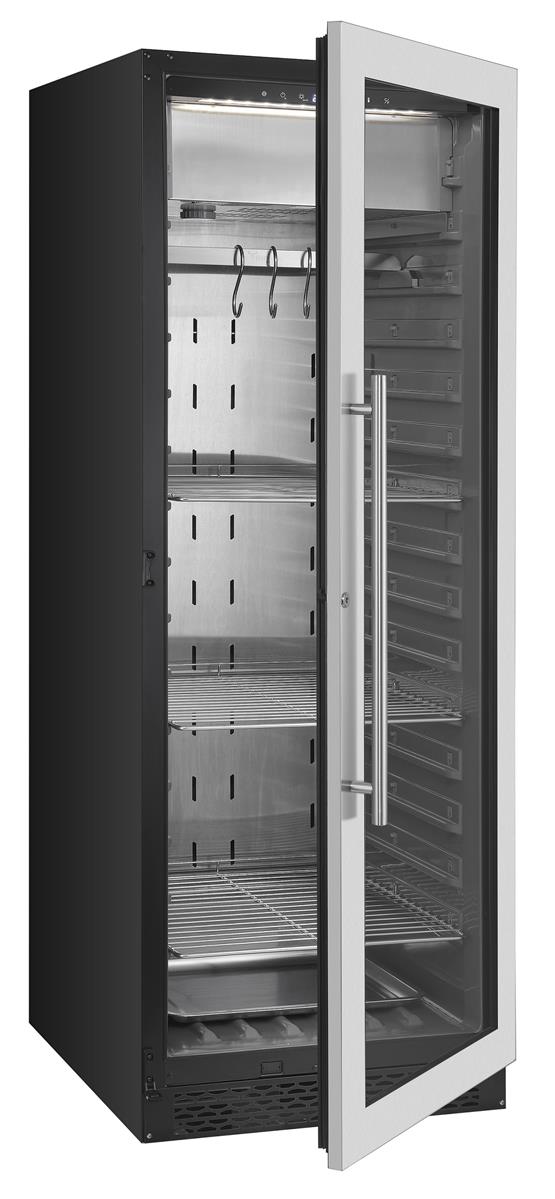 Dry Age Schrank CHARTREUX | 1x abschließbare Glastür + LED | 388 Liter, HxBxT 172x59,5x71cm | +1/+25°C