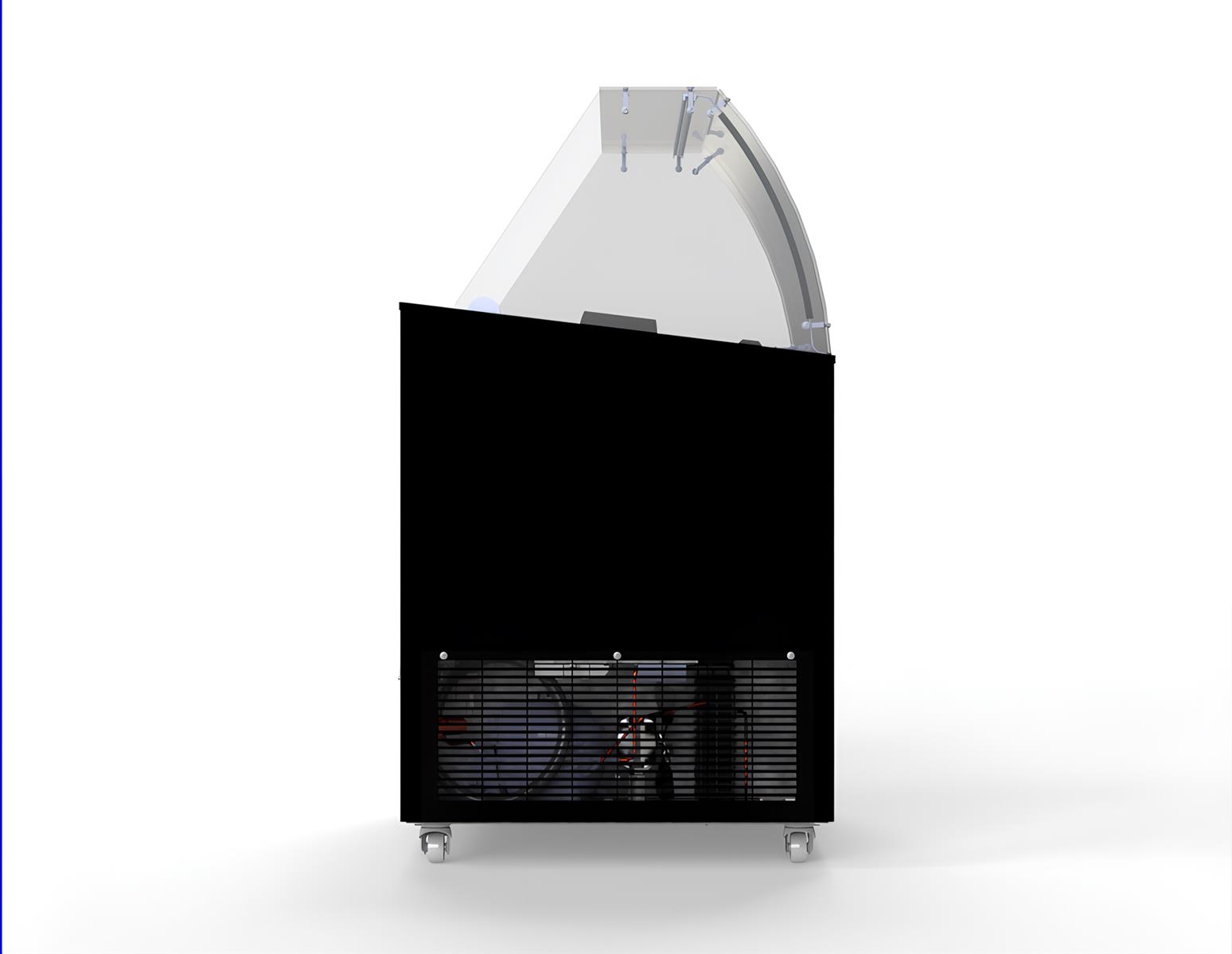 SPEISEISVITRINE CORSICA SCHWARZ 6X5 LT