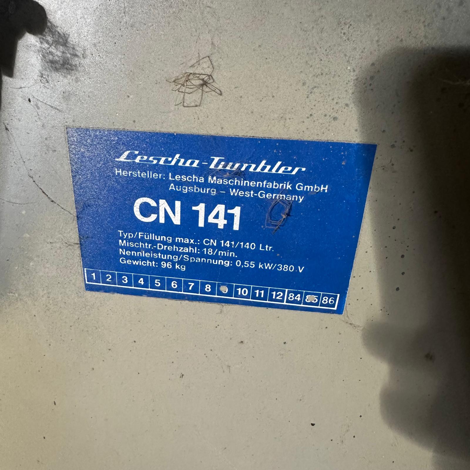 Lescha CN141 Edelstahl Freifallmischer Trommelmischer 140 Liter gebraucht