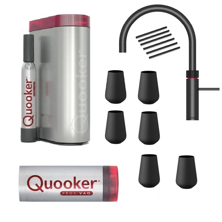 Quooker Flex SET PRO3 mit CUBE und Filter Starter Set + Gläser